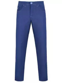 Джинсы Regular Fit из хлопка и шелка