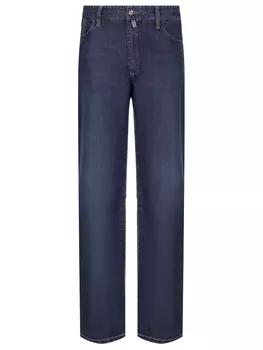 Джинсы Regular Fit из хлопка и шелка CORTIGIANI