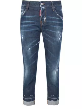 Джинсы с потертостями