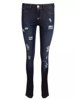 Джинсы с потертостями PHILIPP PLEIN