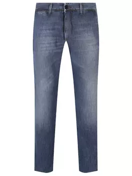 Джинсы Slim Fit из хлопка и льна DIRK BIKKEMBERGS