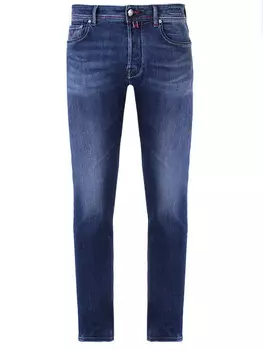 Джинсы зауженные хлопковые