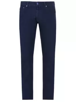 Джинсы зауженные хлопковые