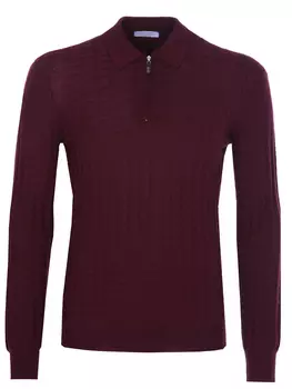 Фактурное поло из шерсти