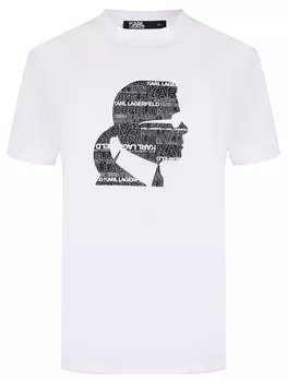 Футболка хлопковая KARL LAGERFELD