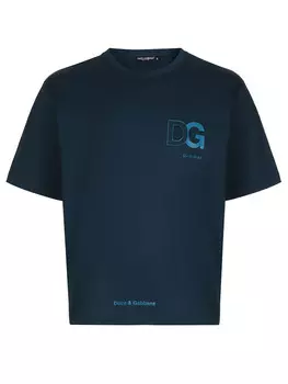 Футболка хлопковая с логотипом DOLCE & GABBANA
