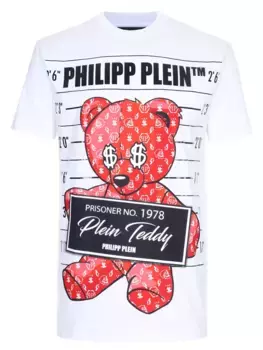 Футболка хлопковая с принтом PHILIPP PLEIN
