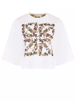 Футболка хлопковая с принтом ALBERTA FERRETTI