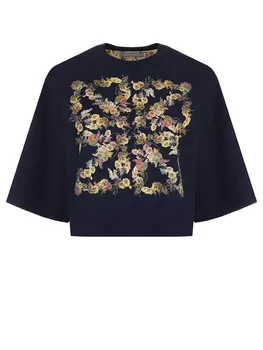 Футболка хлопковая с принтом ALBERTA FERRETTI