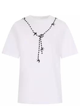 Футболка хлопковая с принтом ALEXANDER MCQUEEN