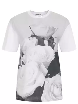 Футболка хлопковая с принтом ALEXANDER MCQUEEN
