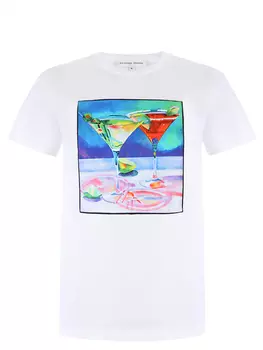 Футболка хлопковая с принтом ALEXANDER TEREKHOV