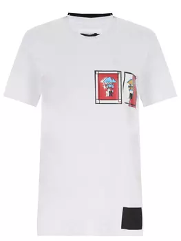 Футболка хлопковая с принтом AVTANDIL