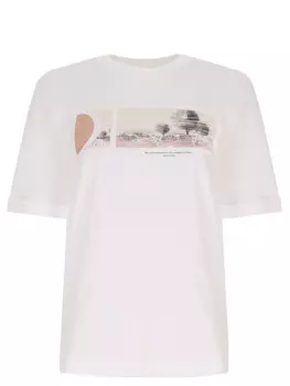 Футболка хлопковая с принтом CAPPELLINI