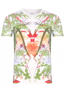 Футболка хлопковая с принтом DIRK BIKKEMBERGS