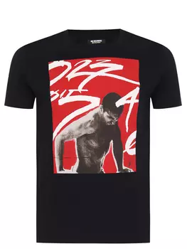 Футболка хлопковая с принтом DIRK BIKKEMBERGS
