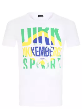 Футболка хлопковая с принтом DIRK BIKKEMBERGS