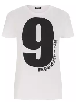 Футболка хлопковая с принтом DIRK BIKKEMBERGS