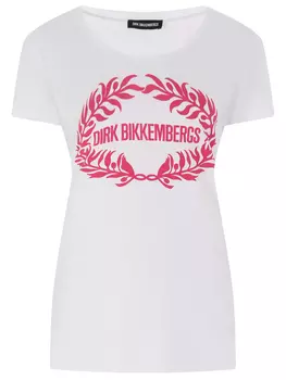 Футболка хлопковая с принтом DIRK BIKKEMBERGS