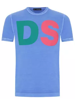 Футболка хлопковая с принтом DSQUARED2