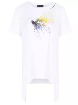 Футболка хлопковая с принтом ELENA MIRO