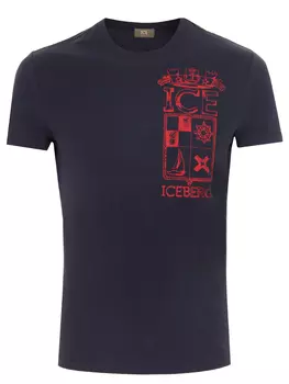 Футболка хлопковая с принтом ICEBERG