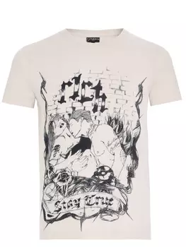 Футболка хлопковая с принтом JOHN RICHMOND