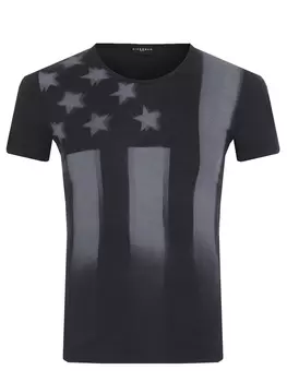 Футболка хлопковая с принтом JOHN RICHMOND