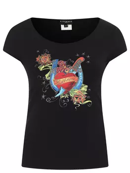 Футболка хлопковая с принтом JOHN RICHMOND