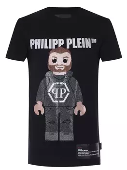 Футболка хлопковая с принтом PHILIPP PLEIN