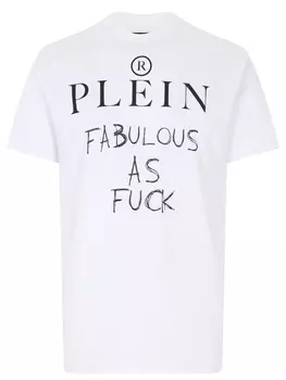 Футболка хлопковая с принтом PHILIPP PLEIN