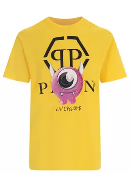 Футболка хлопковая с принтом PHILIPP PLEIN