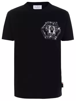 Футболка хлопковая с принтом PHILIPP PLEIN