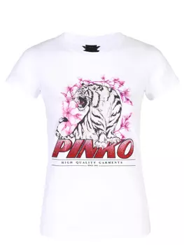 Футболка хлопковая с принтом PINKO