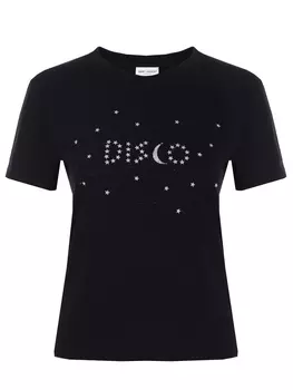 Футболка хлопковая с принтом SAINT LAURENT