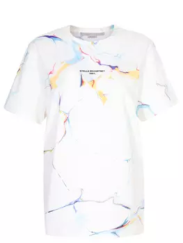 Футболка хлопковая с принтом STELLA MCCARTNEY
