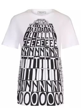 Футболка хлопковая с принтом VALENTINO