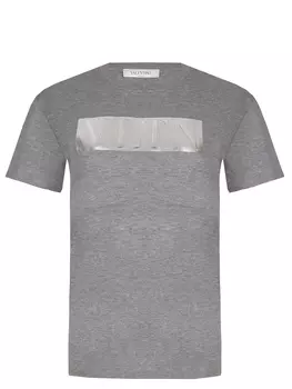 Футболка хлопковая с принтом VALENTINO