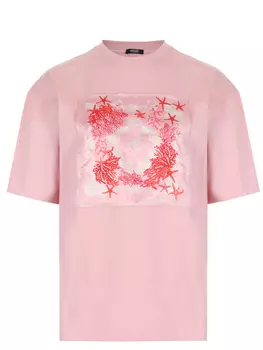 Футболка хлопковая с принтом VERSACE
