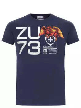 Футболка хлопковая с принтом ZU ELEMENТS