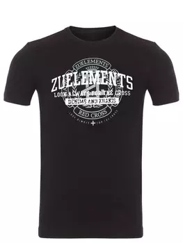Футболка хлопковая с принтом ZU ELEMENТS