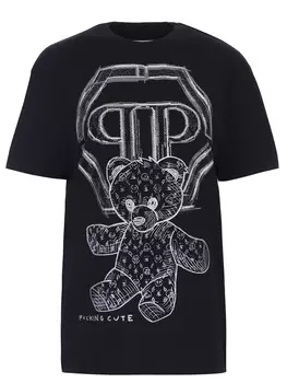 Футболка хлопковая со стразами