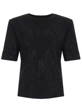 Футболка хлопковая со стразами