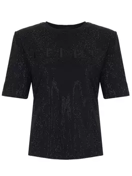 Футболка хлопковая со стразами