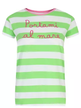 Футболка хлопковая в полоску MC2 SAINT BARTH