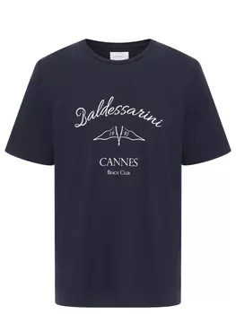 Футболка из хлопка и льна BALDESSARINI