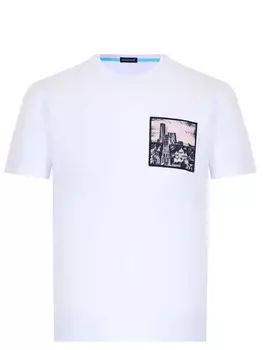 Футболка из хлопка и вискозы CUDGI