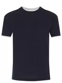 Футболка из шелка и хлопка BRUNELLO CUCINELLI