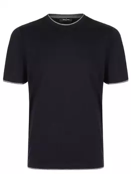 Футболка из шелка и хлопка GRAN SASSO