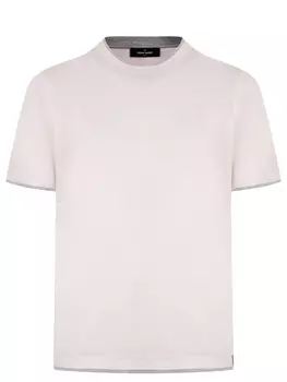 Футболка из шелка и хлопка GRAN SASSO